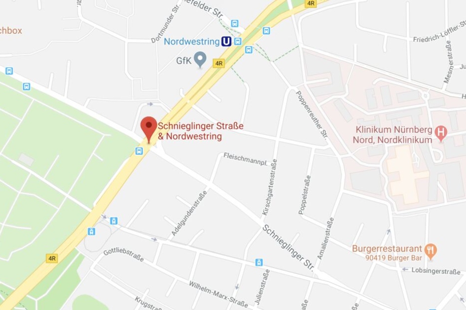 Der Mann floh aus dem Nordklinikum und sprach das Mädchen an der Ecke Schnieglinger Straße und Nordwestring an.