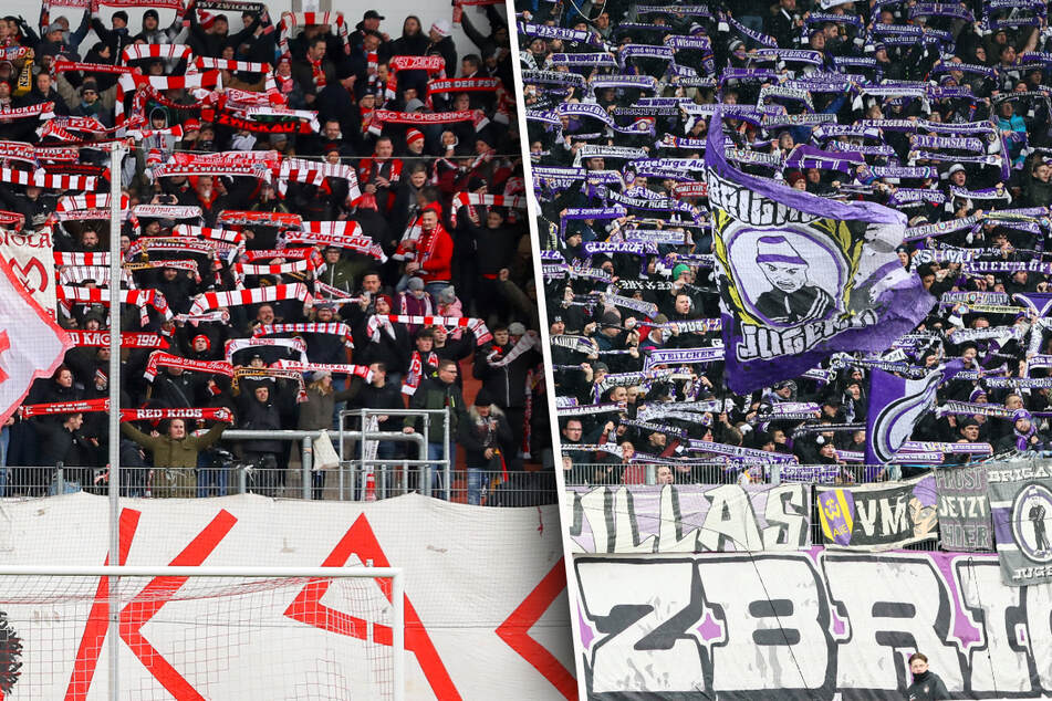 Ein hochemotionales Spiel: Am Dienstag trifft der FSV Zwickau auf den FC Erzgebirge Aue.