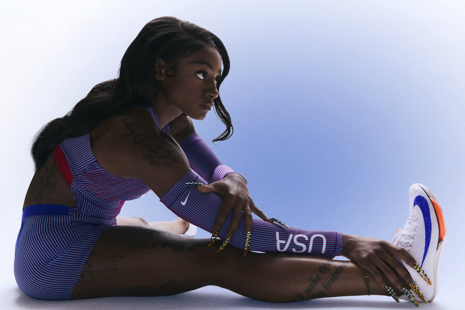 Die US-Sprinterin Sha’Carri Richardson (24) im neuen Outfit von Hersteller Nike.