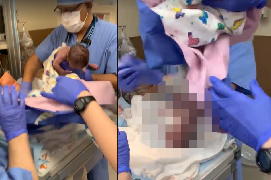 Mutter geschockt: Arzt lässt Baby kurz nach der Geburt fallen!