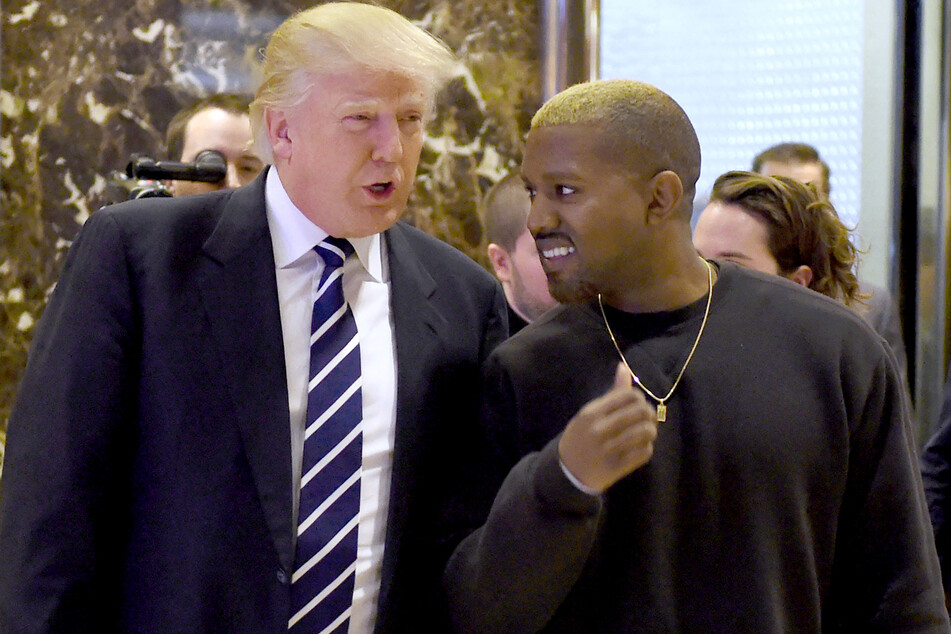 Kanye West (r) claims Donald Trump denied his request for the former president to run as his vice president in 2024.