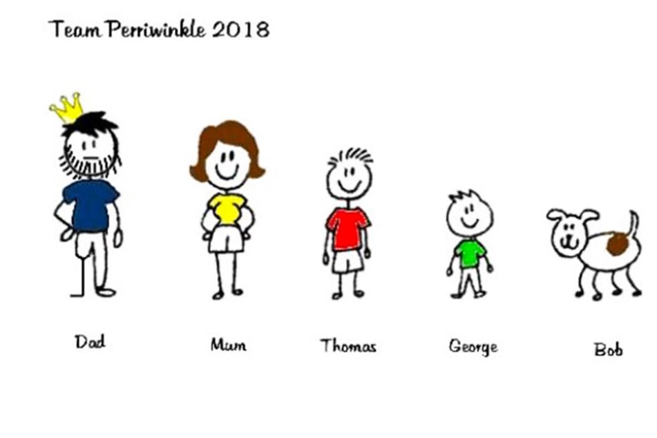 Bild von Perry und seiner Familie auf der Crowdfunding Website.