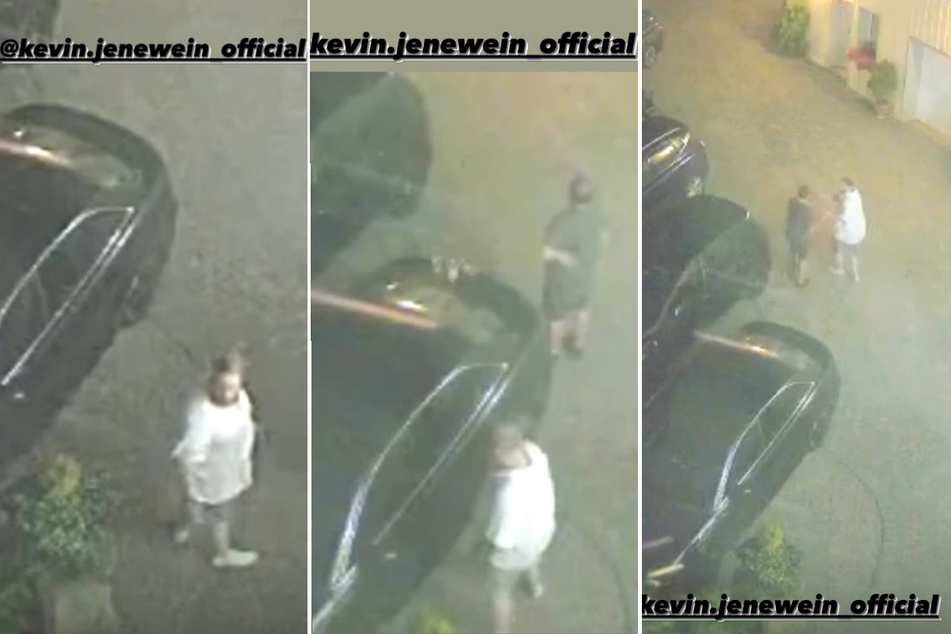 Diese Aufnahmen sollen zeigen, wie Jan-Marten Block (26) gegen das Auto von Kevin Jenewein (29) uriniert.