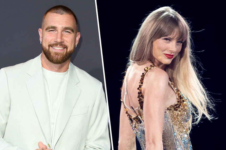 Taylor Swift gets cozy with Travis Kelce in first PDA pics!