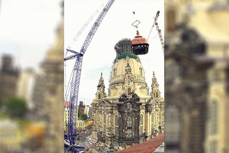 Der Wiederaufbau der Frauenkirche.