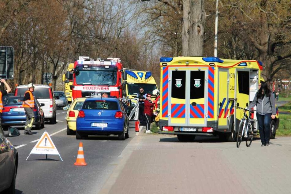 Der Unfall am Nachmittag in Hoyerswerda.
