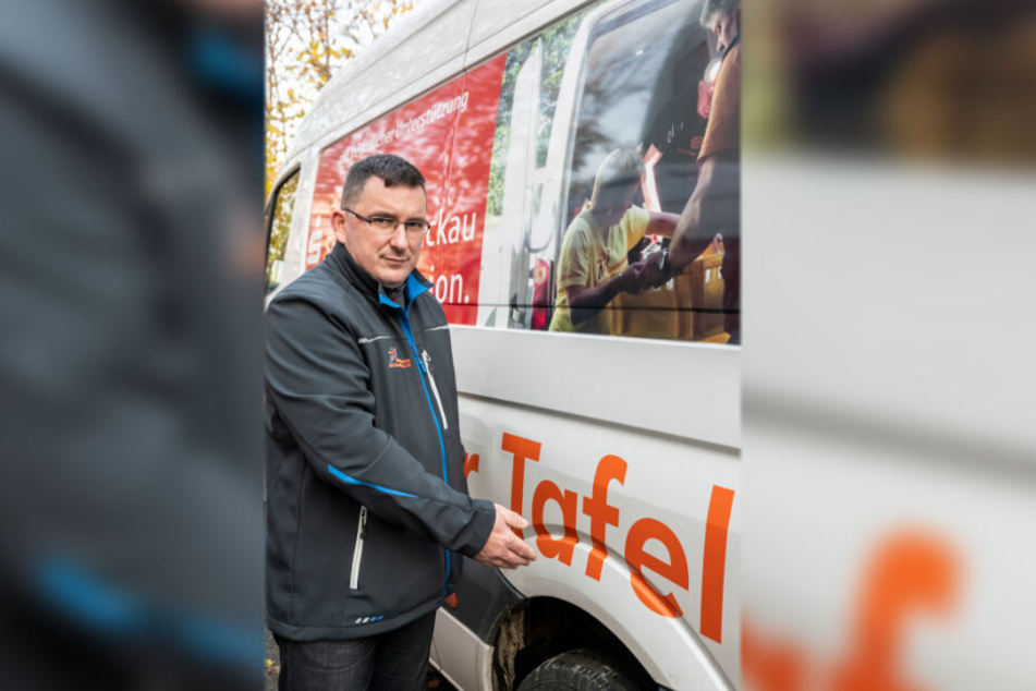Jens Juraschka (45) vom Tafel-Trägerverein Gemeinsam Ziele erreichen, freut sich über die hohe Spendenbereitschaft.