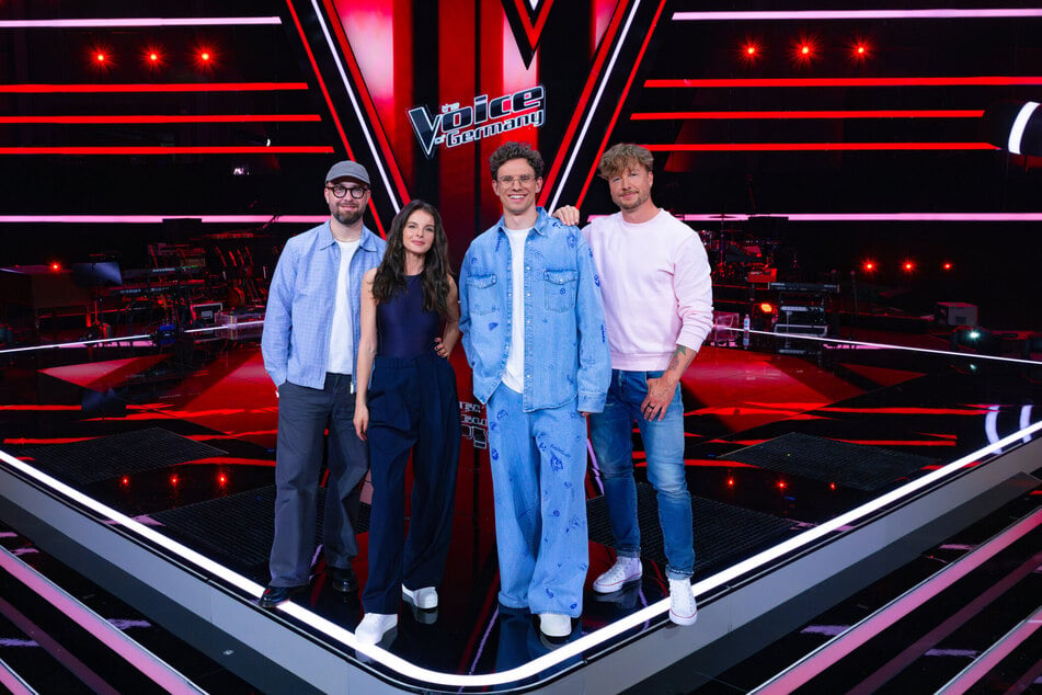 Die "The Voice"-Coaches Mark Forster (41, v.l.n.r.), Yvonne Catterfeld (44), Kamrad (27) und Samu Haber (48) sind nur noch freitags im TV zu sehen.