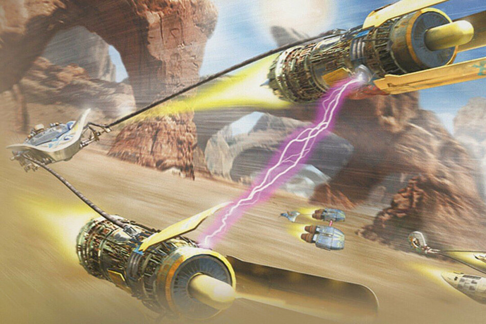 There aren't any modern racing games that rival the speed of podracing.
