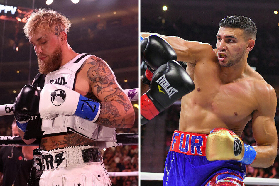 On Sunday, both Jake Paul (l.) and Tommy Fury (r.) will step into the ring with perfect fighting records of 6-0 and 8-0, respectively.
