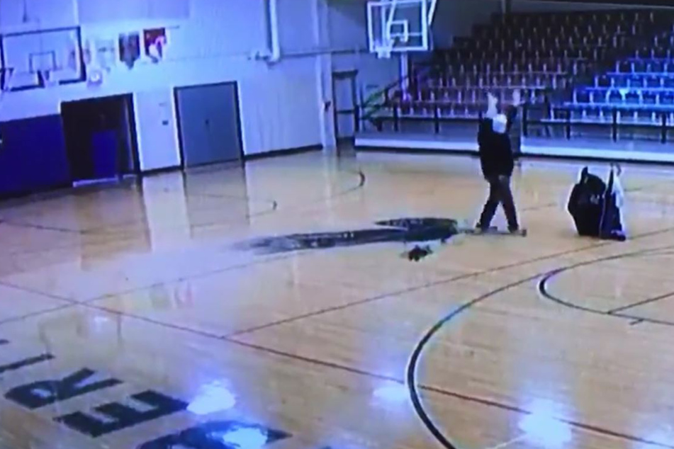 School janitor goes viral after his incredible trick is caught on camera
