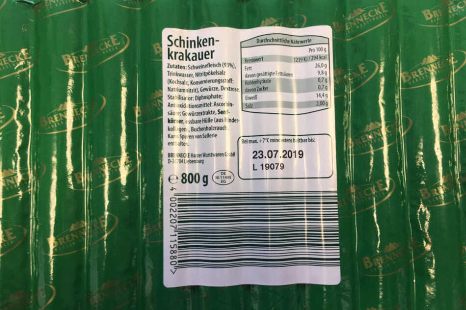 Betroffen ist die Charge mit dem Mindesthaltbarkeitsdatum 23.07.2019.