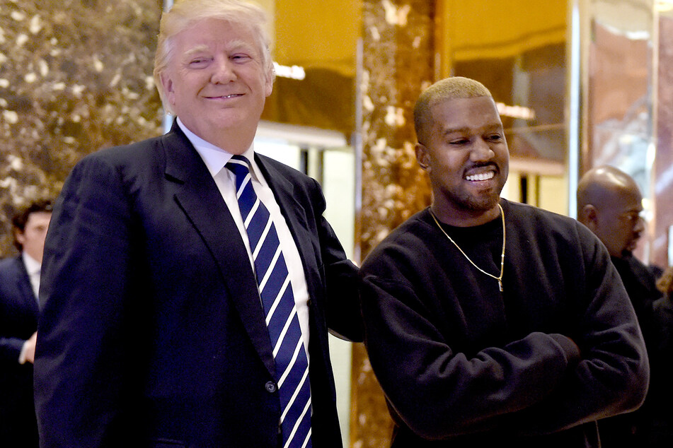 Apparently, even former President Donald Trump (l) isn't okay with his once-close friend Kanye Ye West's erratic behavior.