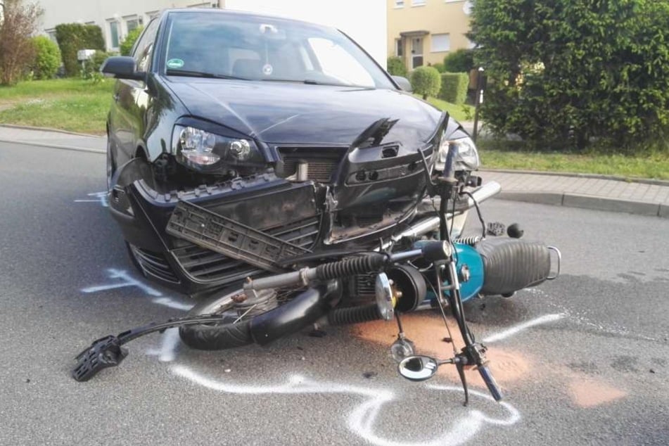 Auf der Merbitzer Straße kam es am Dienstagmorgen zu einem Unfall.