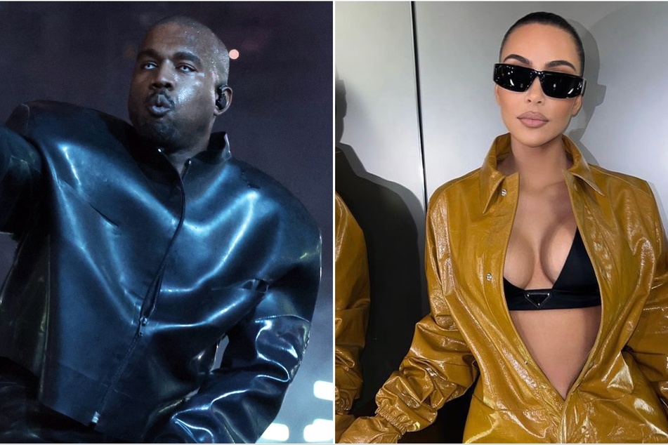 On Tuesday, Kanye "Ye" West (l.) fired his former attorney and hired a new legal aid before his divorce hearing with Kim Kardashian (r).