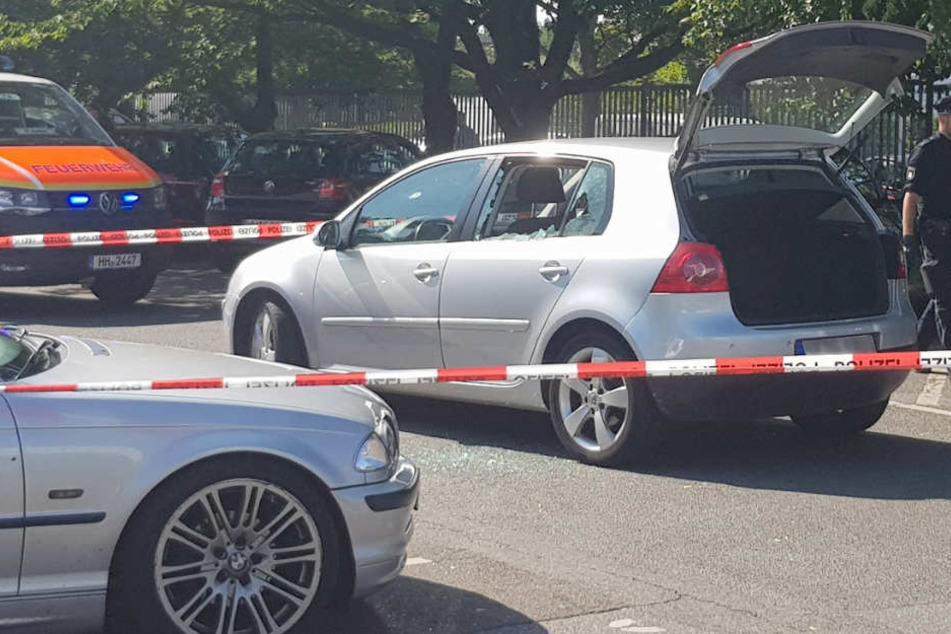 An diesem Fahrzeug wurde der 26-Jährige erschossen.