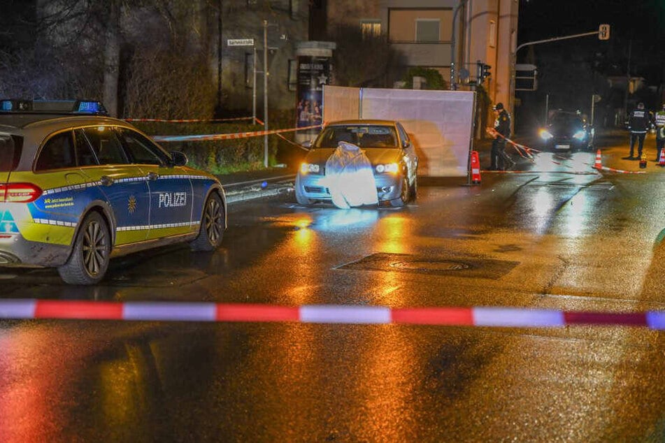 Flatterband an der Unfallstelle in Schwäbisch Gmünd.