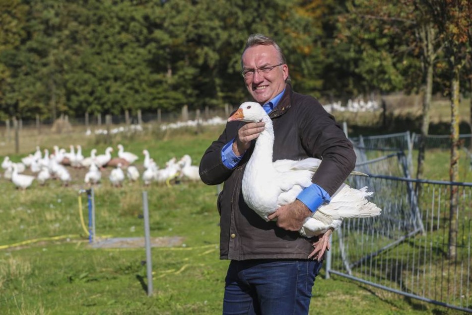 Der Herr der Gänse, Lorenz
Eskildsen von der gleichnamigen Farm in Wermsdorf.