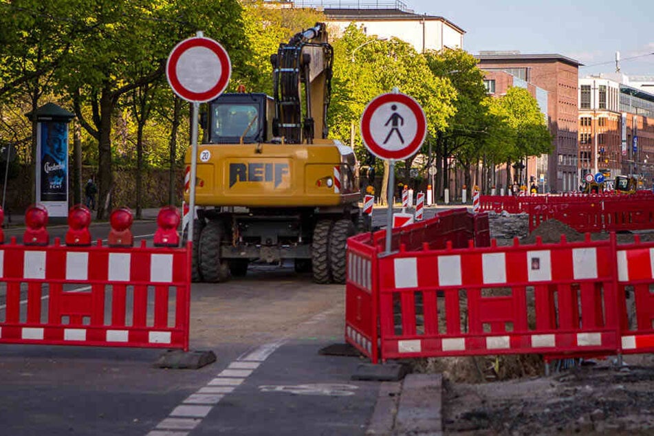Auch ein Abschnitt der Prager Straße wird für mehrere Wochen wieder zur Baustelle. (Archivbild)