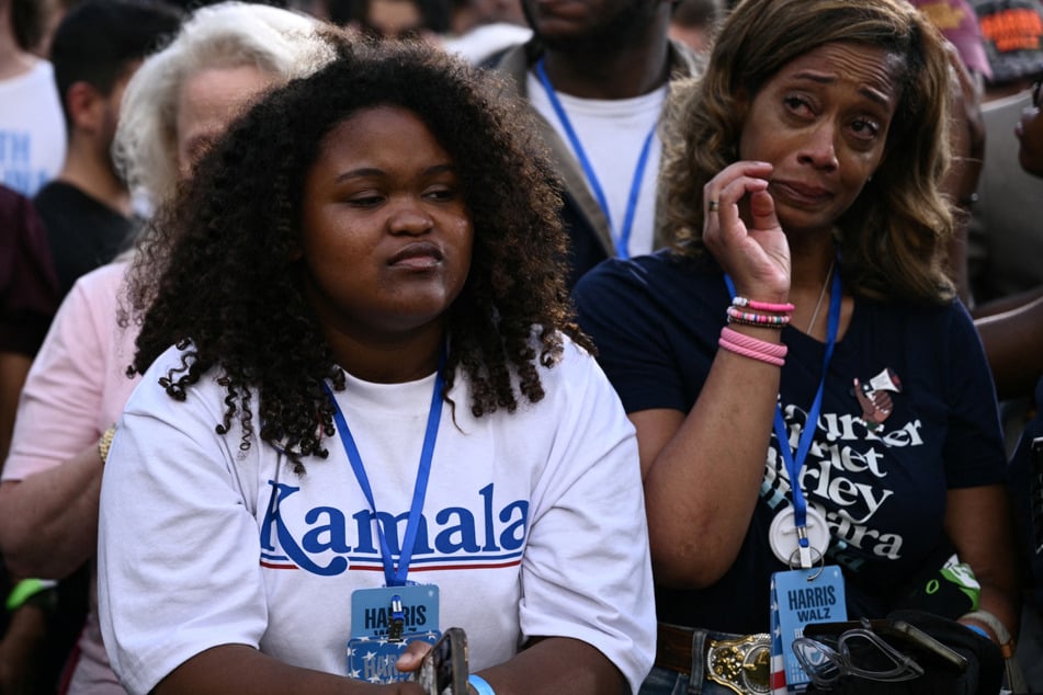 Kamala Harris supporters were visibly emotional as the vice president gave her concession speech on Wednesday.