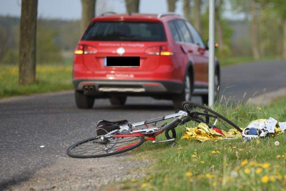 In Zittau verunfallte ein Rennradfahrer.