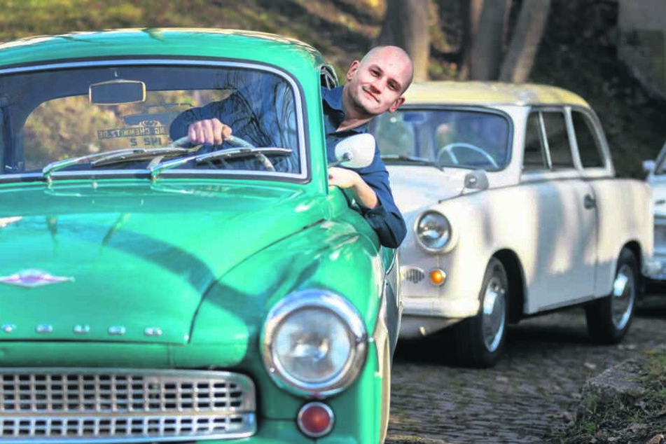 Seit 2012 betreibt der junge Chemnitzer die erfolgreiche Oldtimer-Vermietung. Mittlerweile stehen neun Fahrzeuge zur Auswahl.