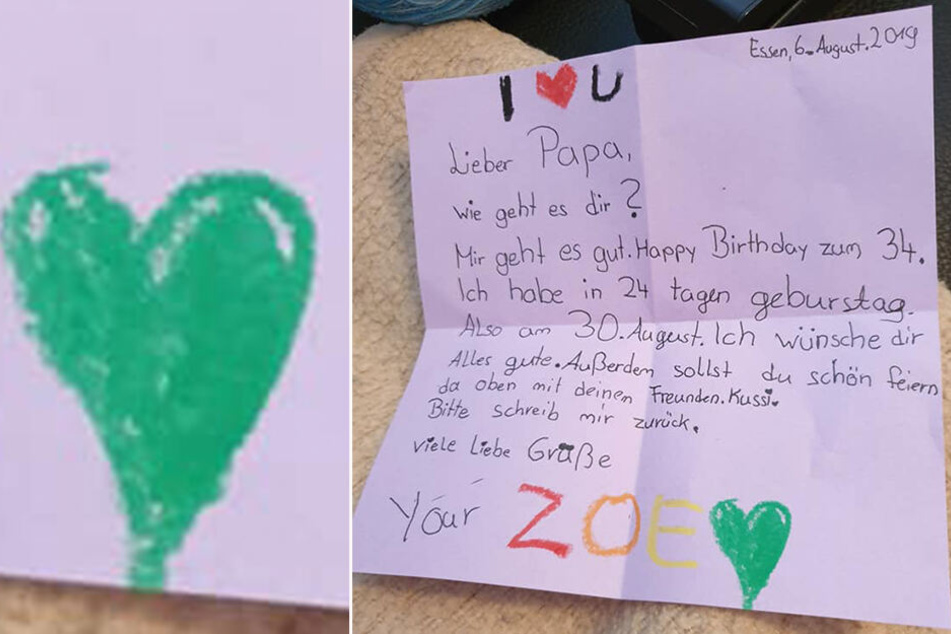 Diesen Brief schrieb Zoe an ihren Vater.