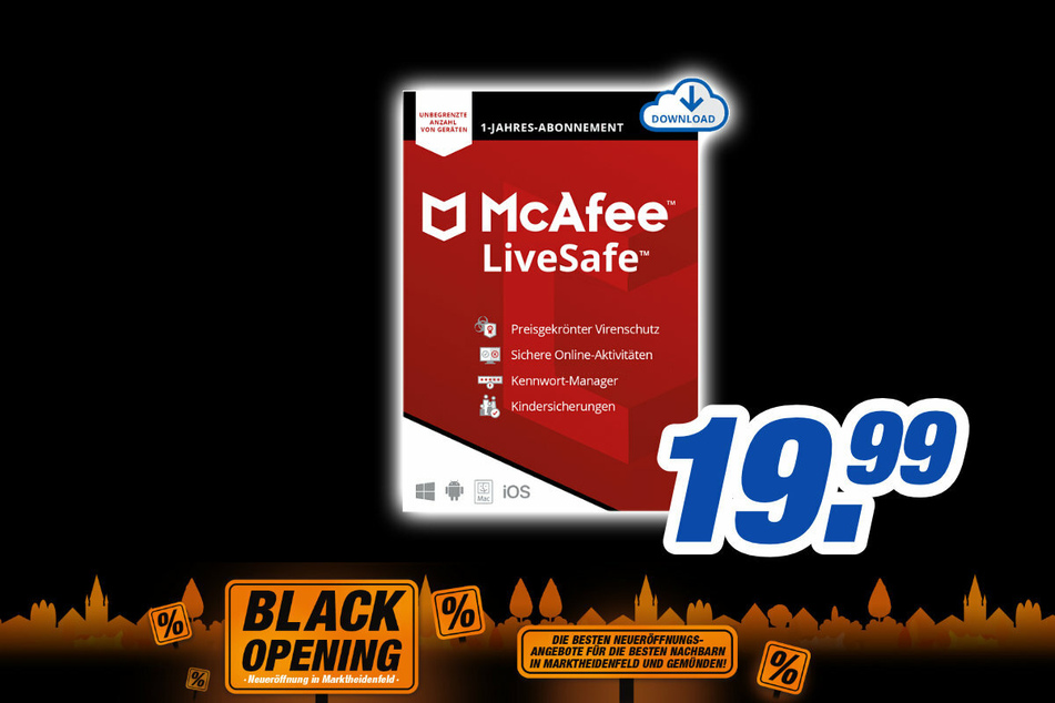 McAfee LiveSafe für 19,99 Euro