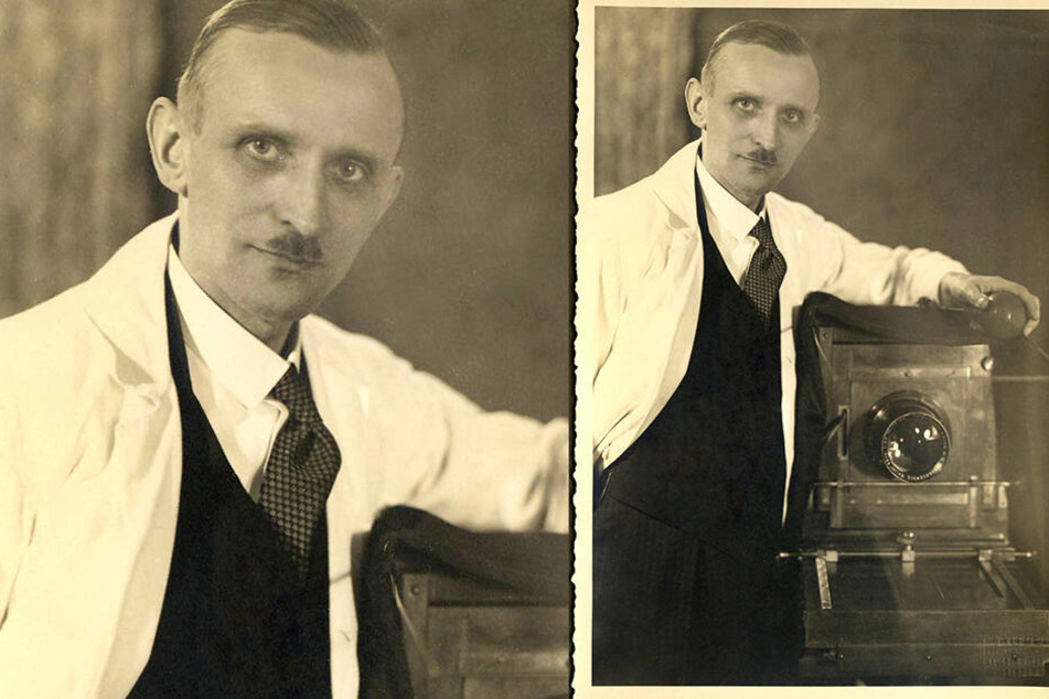Annes Urgroßvater Georg Klemm eröffnete 1919 das Atelier. Er fotografierte noch mit einer großen Plattenkamera.