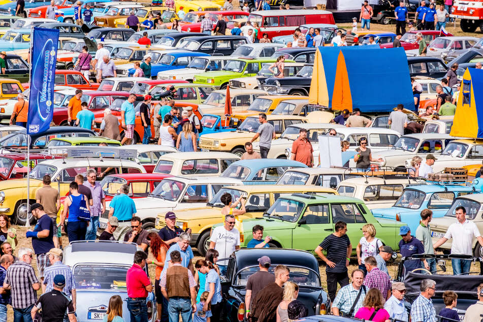 Trabi, Wartburg und Co. finden sich am Samstag auf dem Cracauer Anger.