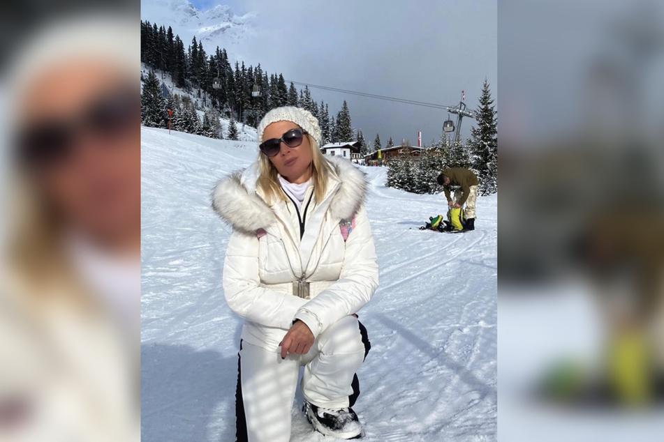 Peggy Jerofke (43) scheint die Auszeit im Schnee zu genießen.
