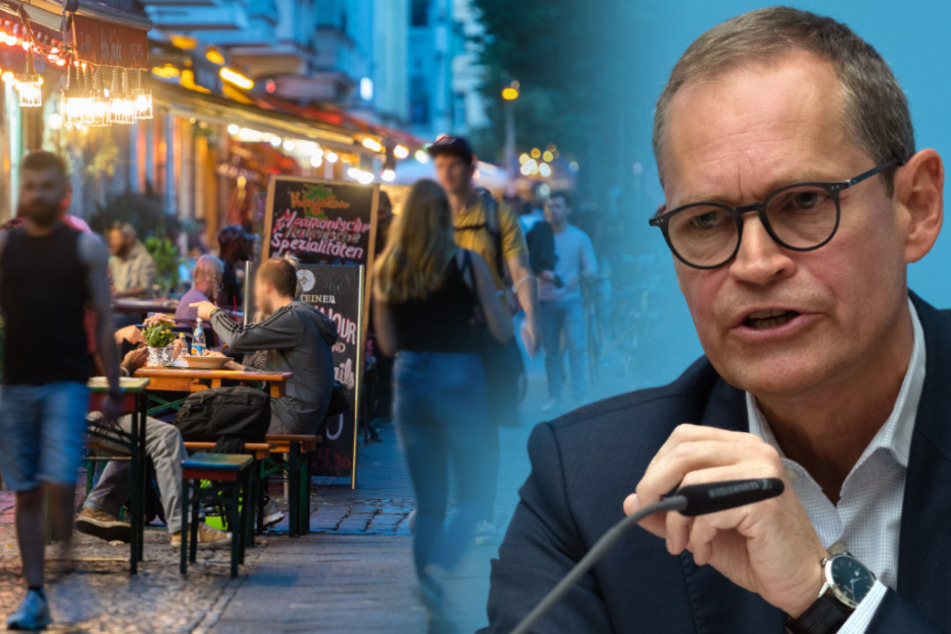 Der Regierende Bürgermeister Michael Müller (SPD) erläutert bei einem Pressegespräch die neuen Maßnahmen zur Bekämpfung der Corona-Pandemie in Berlin. (Bildmontage)