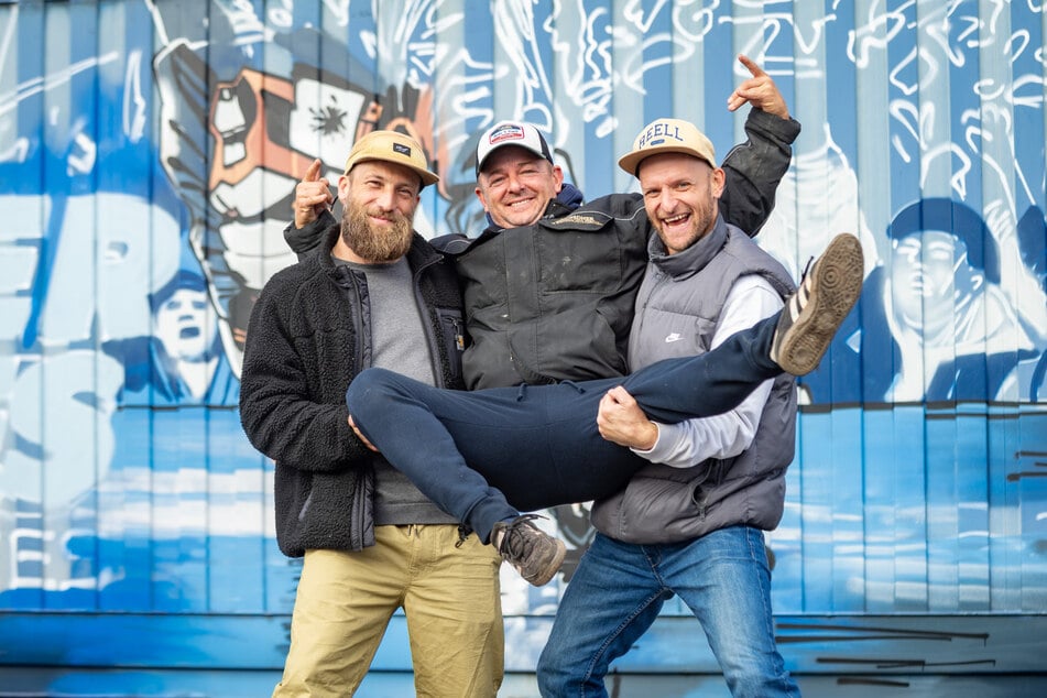 Freuen sich auf die "Arena of Power": Felix Roßberg, Circus-Direktor Sascha Köllner (49) und Projektleiter Philip Lehmann (39, v.l.).