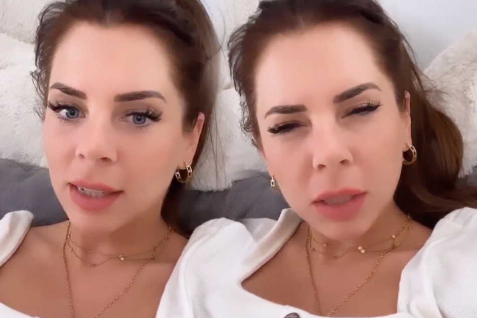 "Ich guck' die ganze Zeit so, weil ich nix sehe", erklärt Jenny. (Montage)