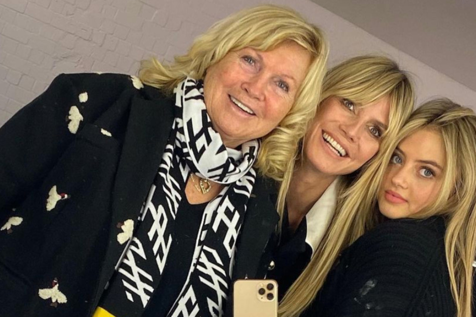 La madre di Heidi Klum Erna e Heidi e la figlia Lenny sono state fotografate su Instagram.