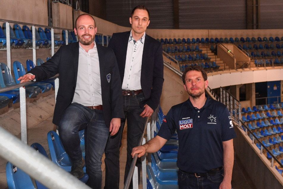 Mit ihnen versuchte Micksch einen neuen Weg einzuschlagen (v.l.): Maik Walsdorf, Thomas Barth und Jochen Molling.