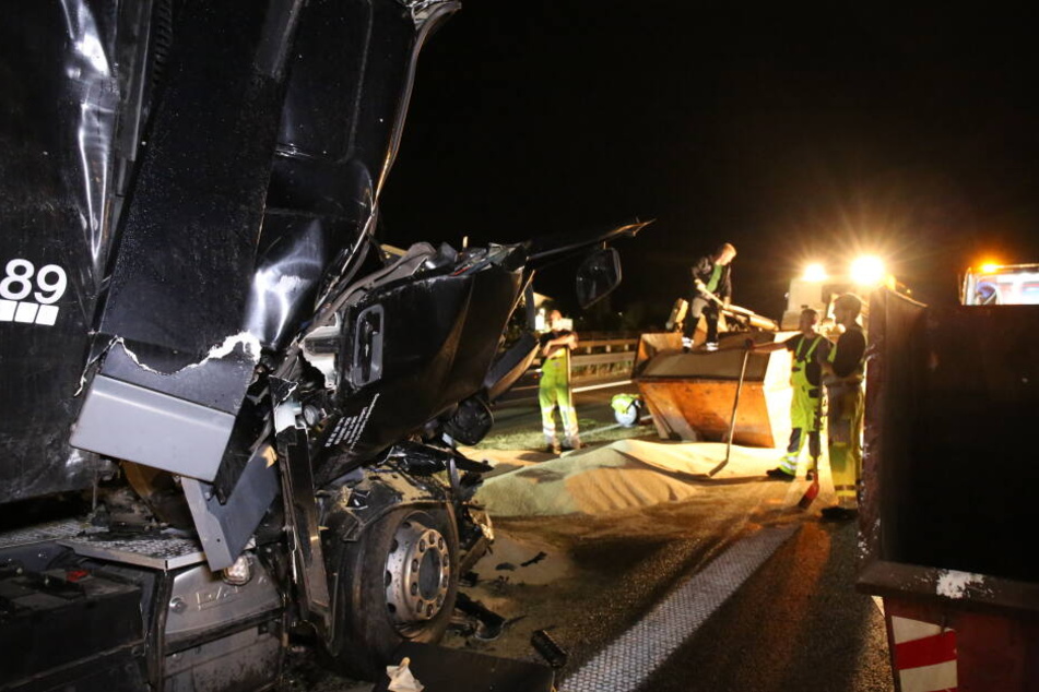 Während der Bergungsarbeiten kam es zu Stau auf der A38.
