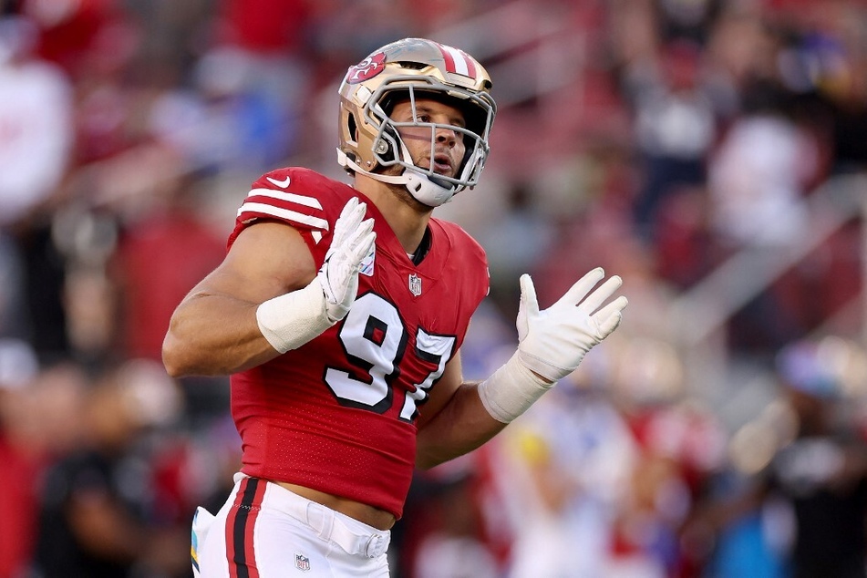 San Francisco 49ers' Nick Bosa is the current sack leader in the NFL with six and only one of three players to post at least one sack in each of the first four games this season.