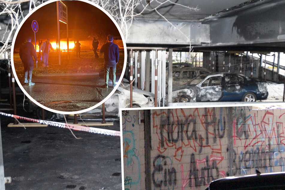 Leipzig: Brandstiftung in Leipziger Parkhaus: LKA ermittelt nach Bekenner-Graffiti