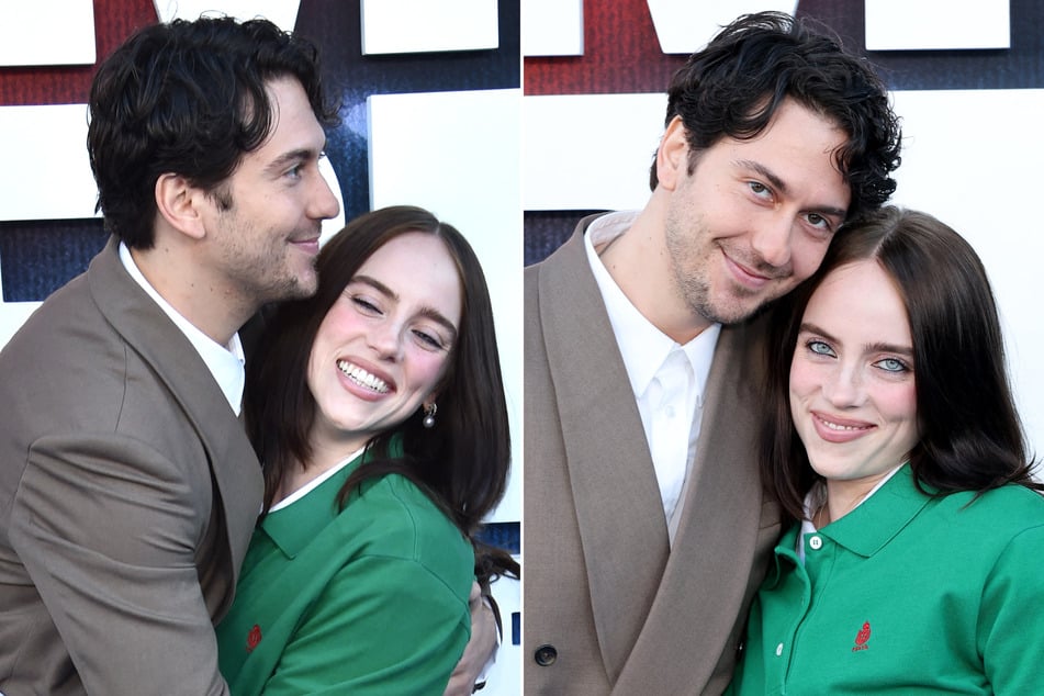 Nat Wolff (l.) stepped out to support Billie Eilish at her new movie premiere amid rumors the two are an item.