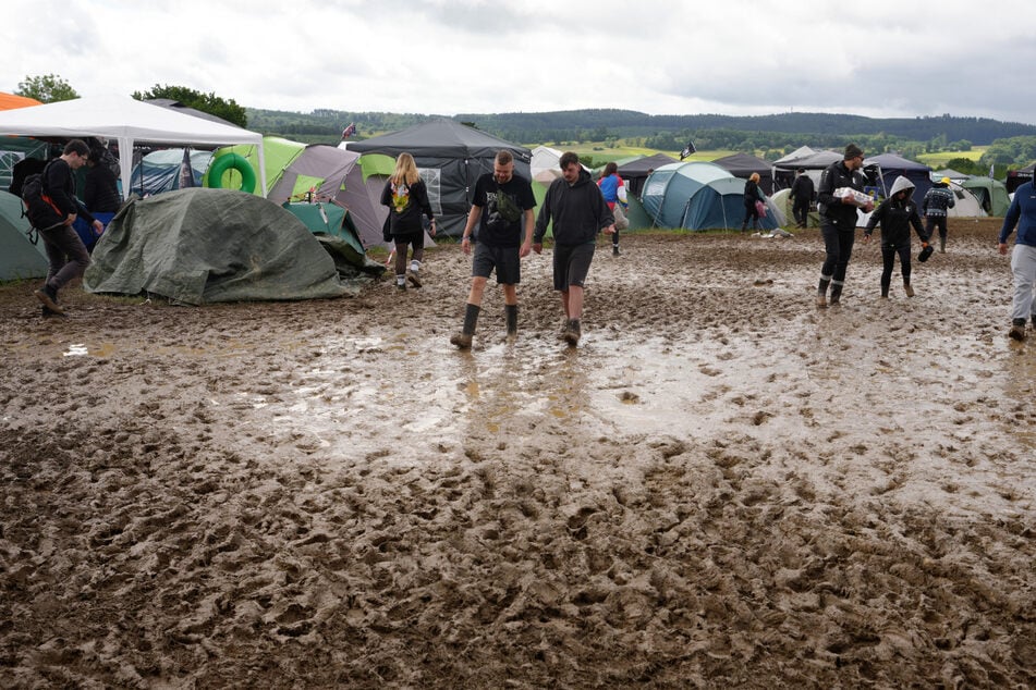 In diesem Jahr ist Rock am Ring mal wieder eine matschige Angelegenheit.