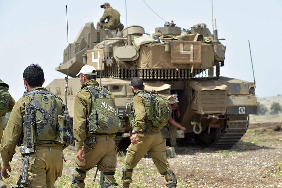 Israelische Soldaten nahmen Anfang Mai 2018 an einem Militärmanöver in den von Israel kontrollierten Golanhöhen teil.