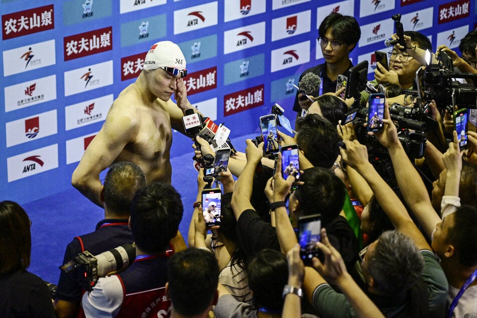 Mehr als vier Jahre nach seinem letzten Wettkampf ist das Interesse an Sun Yang immer noch riesig.