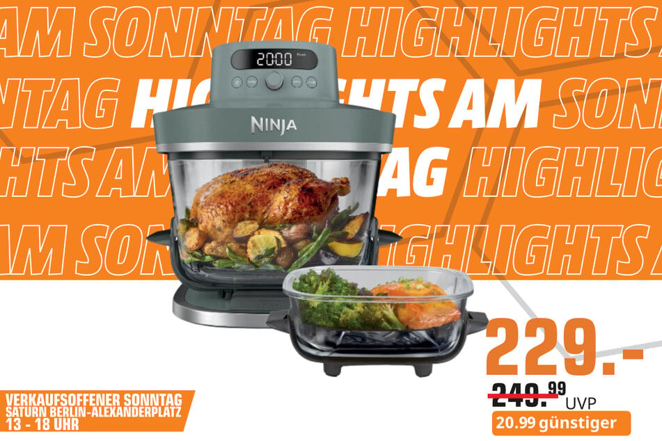 Ninja-Heißluftfritteuse AS101EUGY CRISPi Pro XL für 229 statt 249,99 Euro.