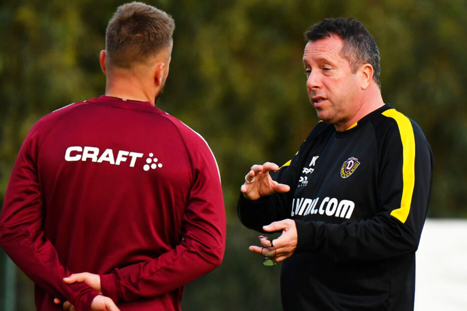 Redete im Spanien-Camp sehr viel miteinander: Trainer Markus Kauczinski und Patrick Ebert.