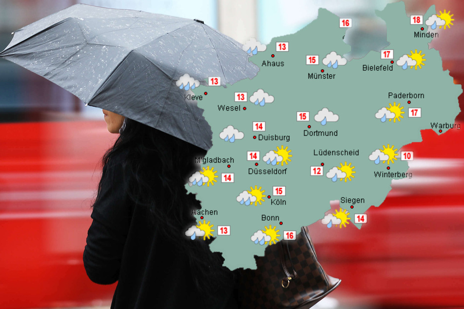 Fieses Wetter für NRW! Regen, Böen und kurze Gewitter im Anmarsch