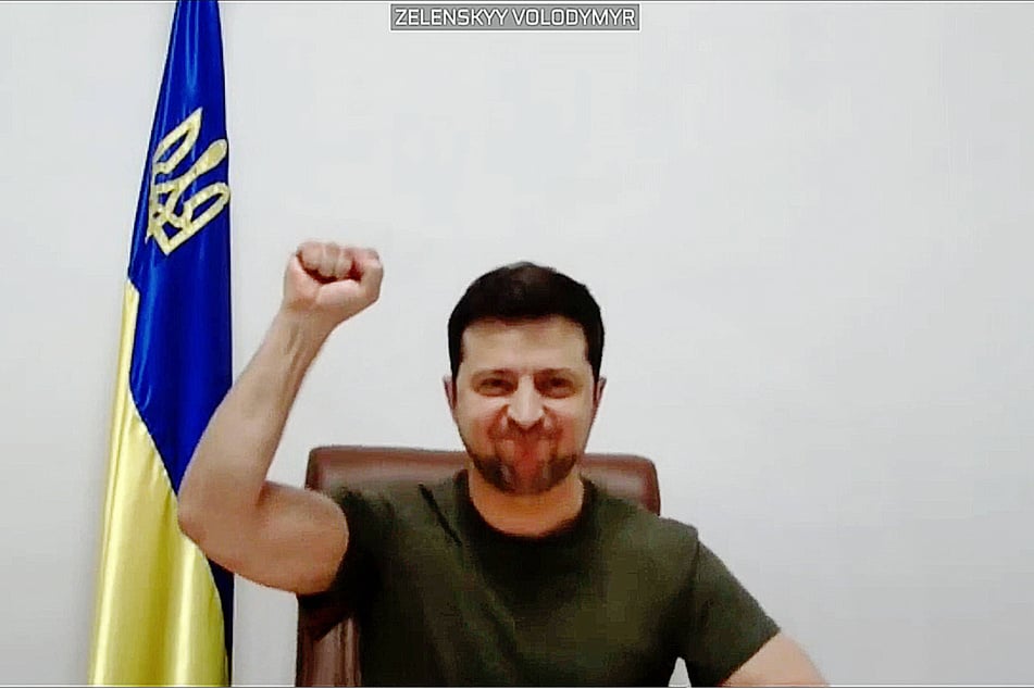 Wie gewohnt kämpferisch: Ukraine-Präsident Wolodymyr Selenskyj (44).