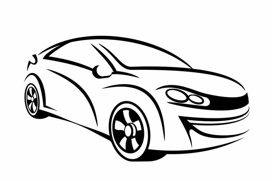 Die Skizze eines Autos. (Symbolbild)