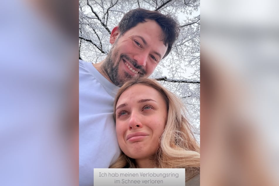 Jenny (27) teilte dieses Bild von sich und ihrem Verlobten Sebastian Klaus (37) in ihrer Instagram-Story.