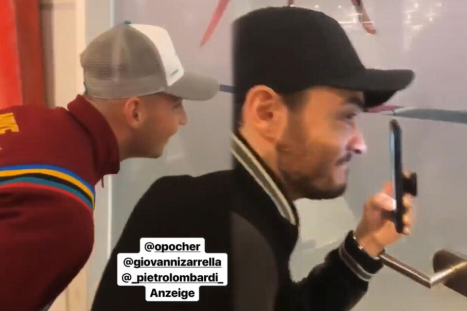 Hier beobachten Pietro und Giovanni ihren Kumpel Oliver beim Training.
